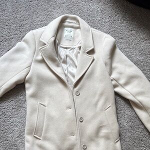 Abercrombie & Fitch Cream Pea Coat